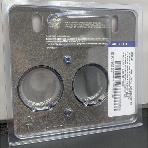 Harley Davidson HD Motors LED Bullet Turn Signal Smoke Lens Insert 67800643 NEW - Picture 6 of 9